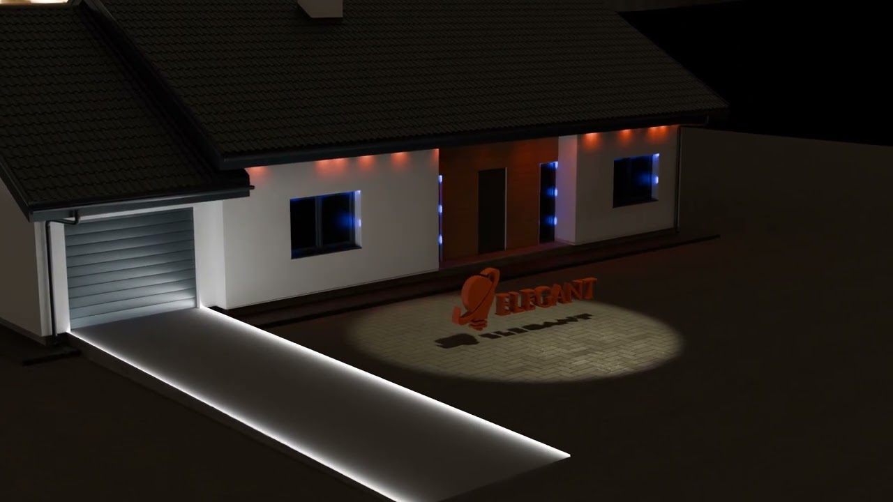 Cyfrowe taśmy LED na zewnątrz - oświetlenie podjazdu i elewacji
