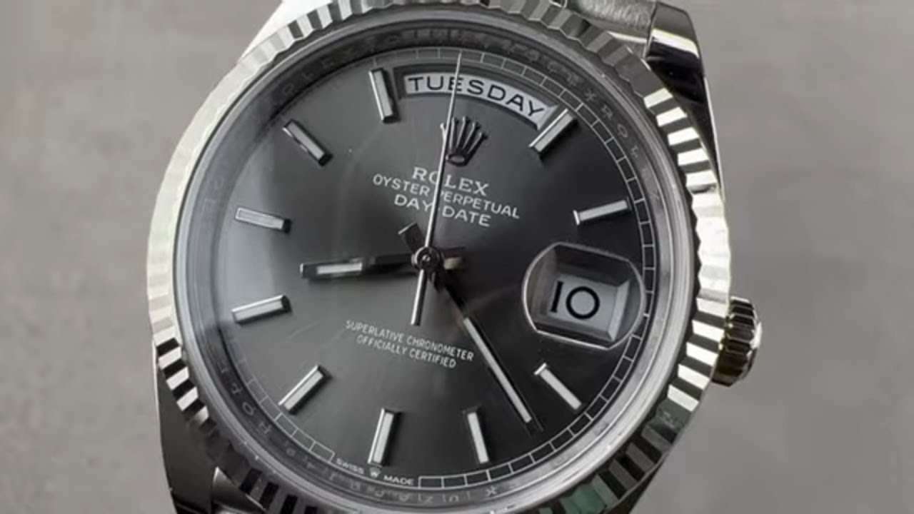 Rolex Day-Date 40 Dark Rhodium Dial 228239 Rolex Watch Review