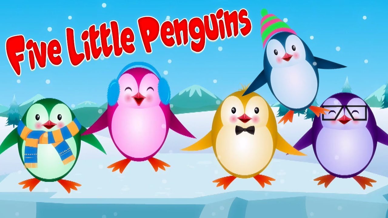 Cinco Pequeño Pingüino | Canciones Infantiles | Five Little Penguins | Kids Channel Español