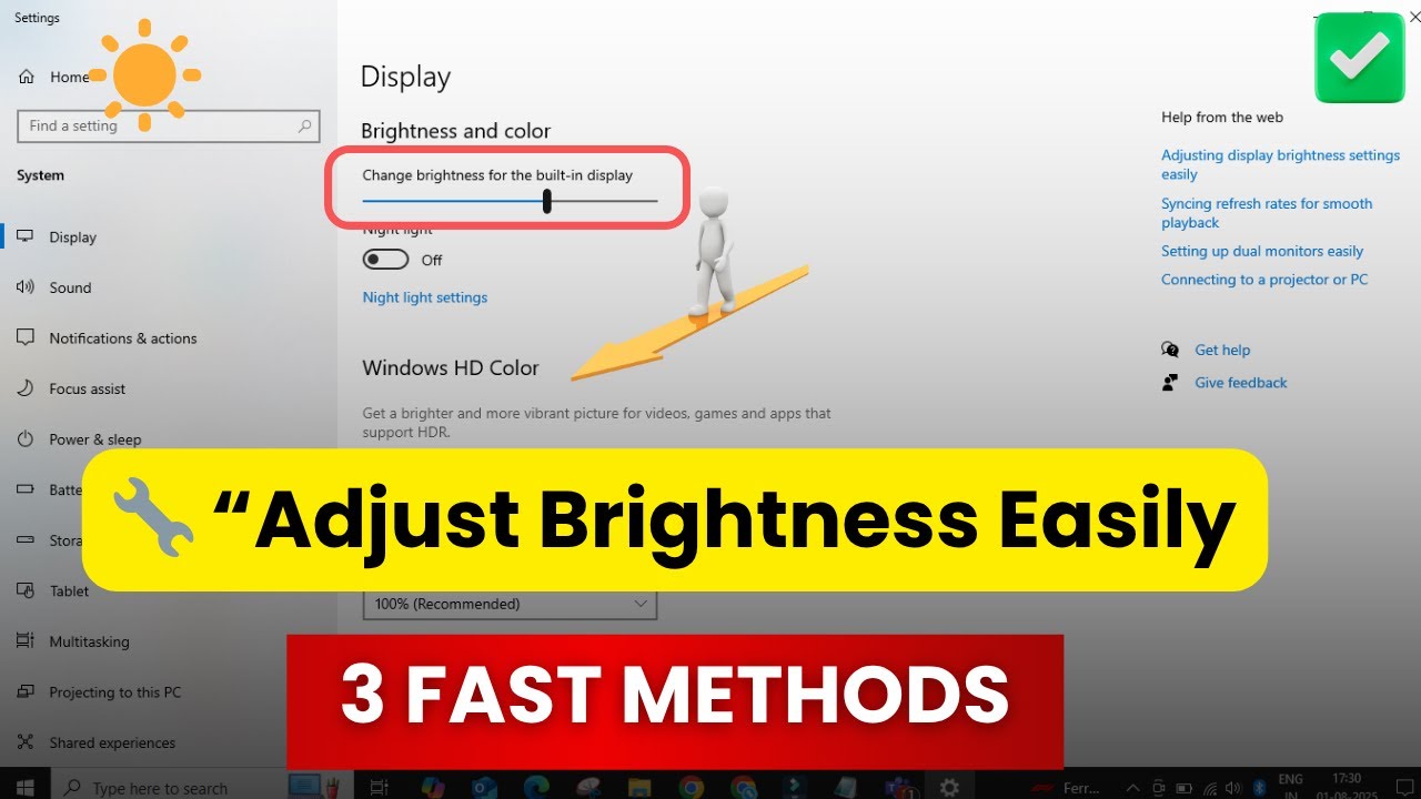 Change Screen Brightness in Windows 10 &ndash; Quick Tutorial