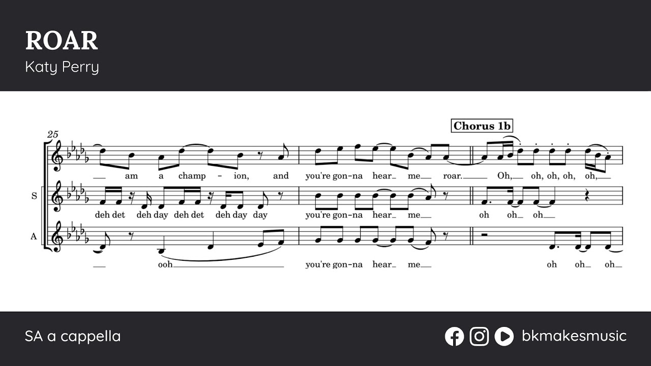 Roar by Katy Perry | SA a cappella (arr. BK Riha)