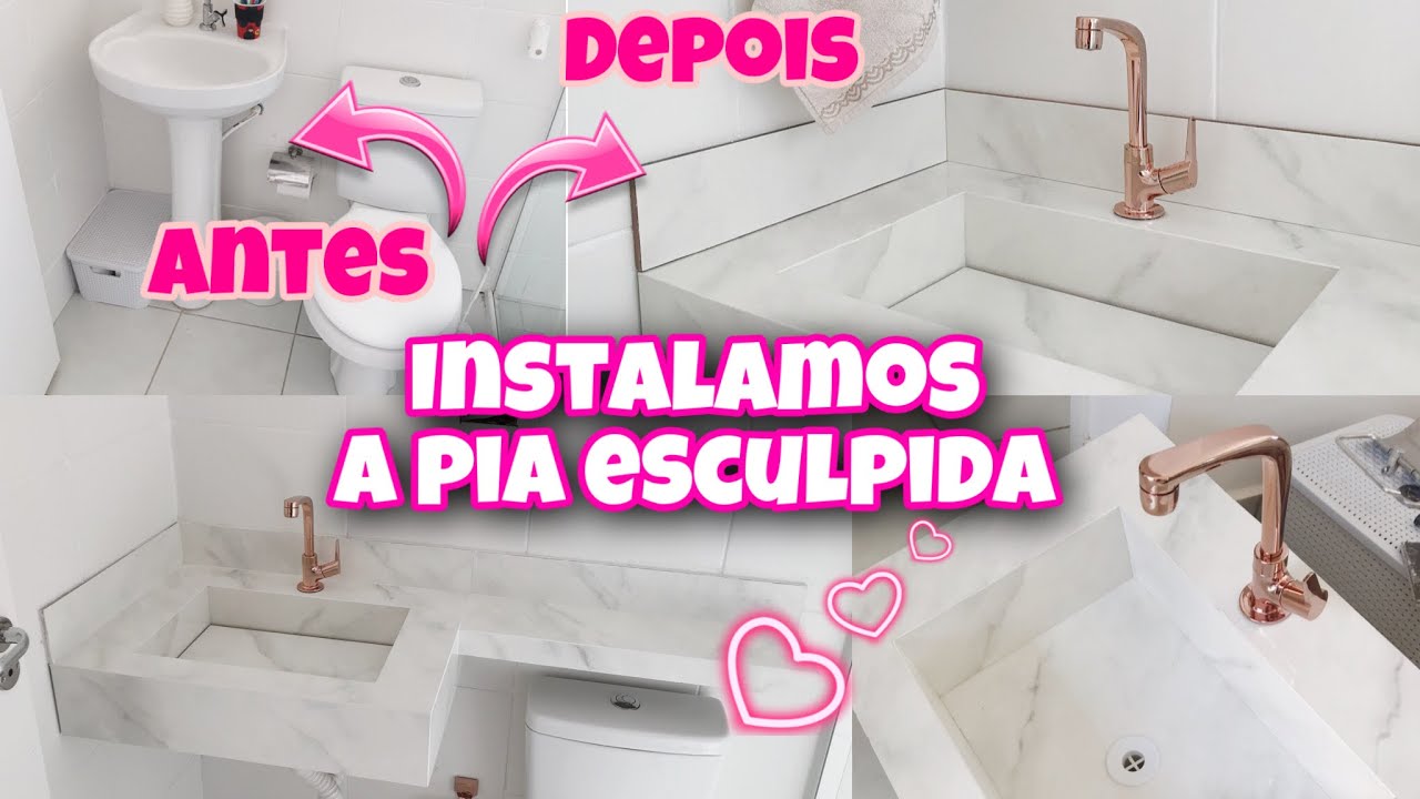 PIA ESCULPIDA DE PORCELANATO 😍💕| REFORMA NO BANHEIRO - Ecovita Construtora | Juliana Dultra