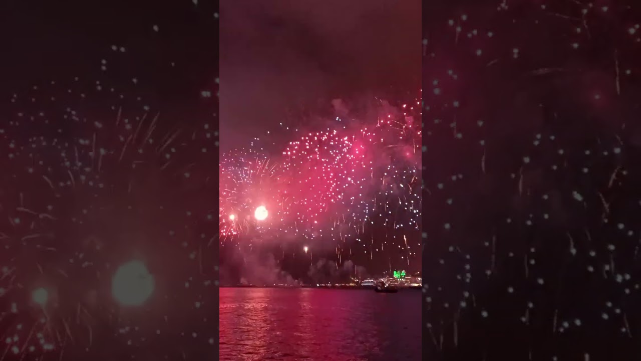 Hongkong fireworks display in Chinese new year 2026