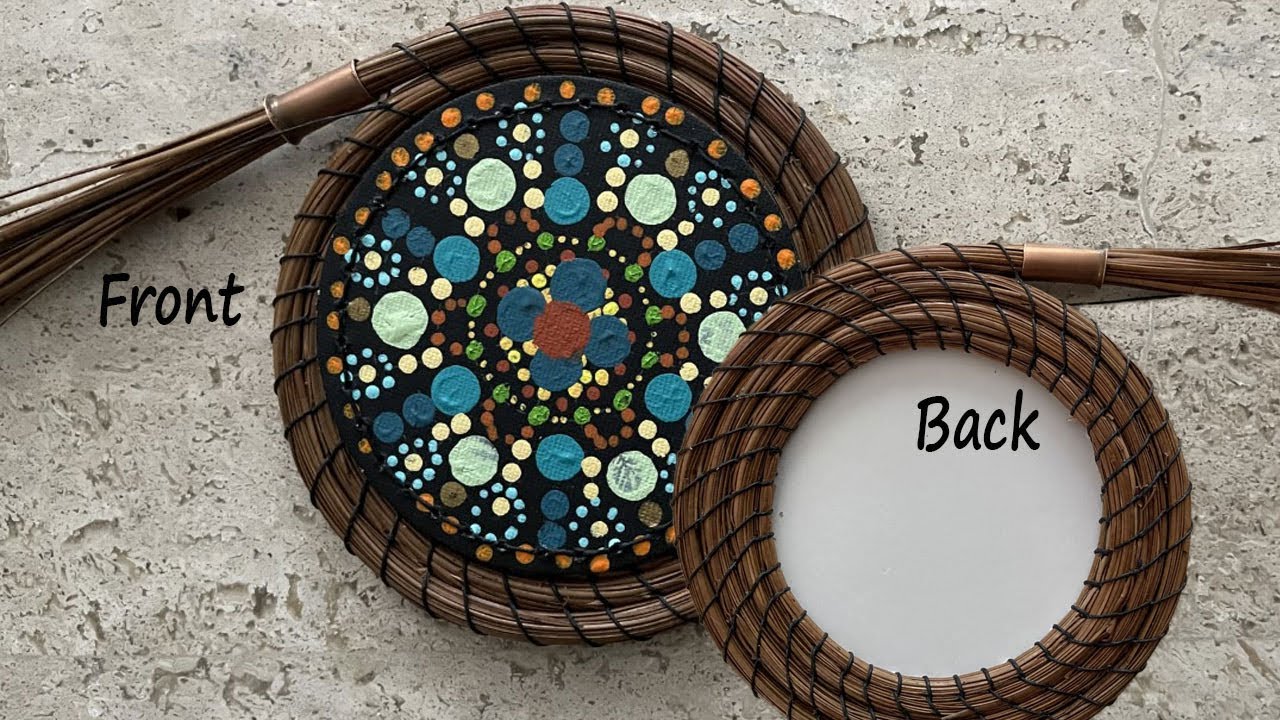 Start a pine needle basket with a hidden coil