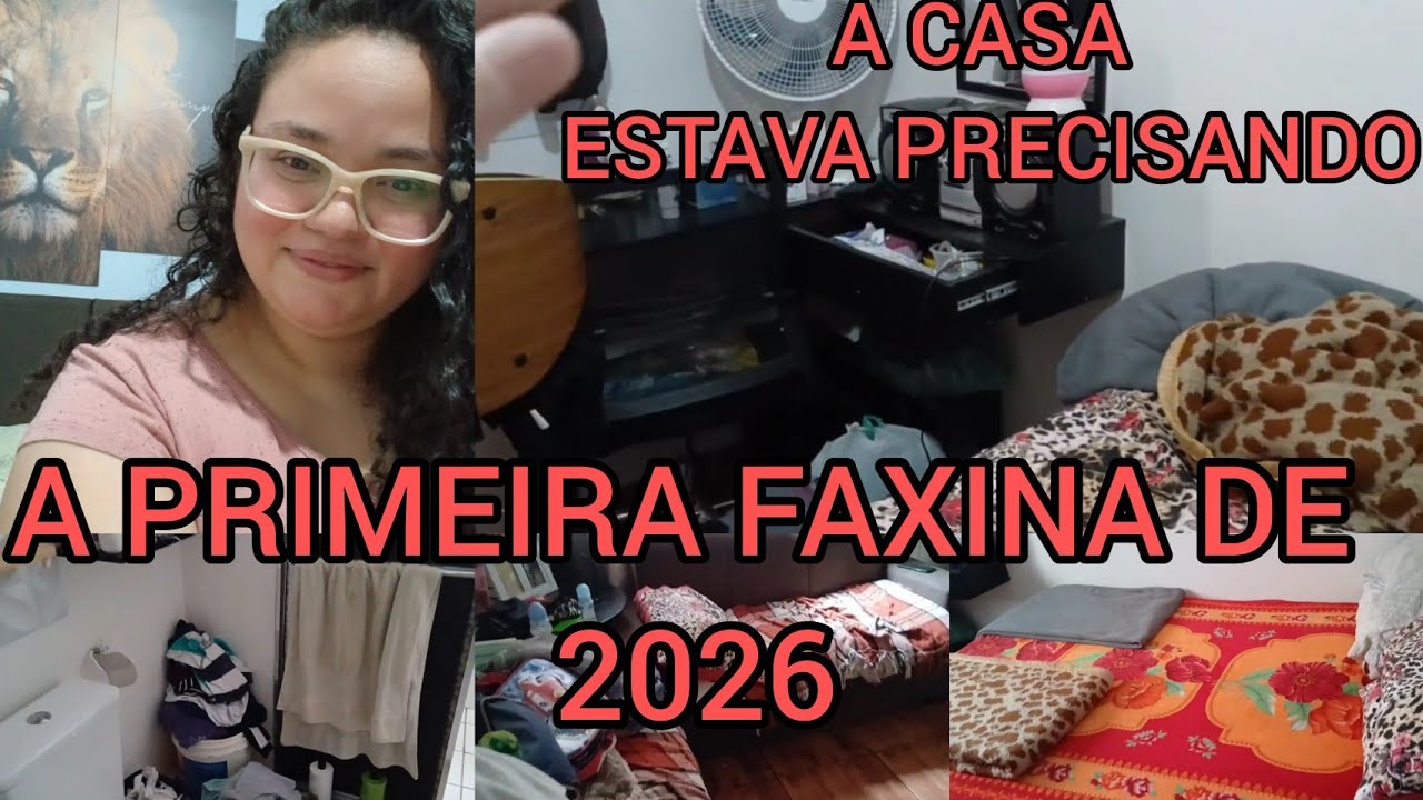 A PRIMEIRA FAXINA DO ANO DE 2026/A MINHA CASA ESTAVA AMANDONADA😪