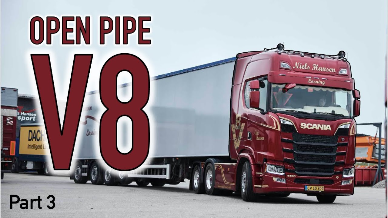Scania V8 – Greatest Diesel Sound Ever?? Heavy load, rolling coal Part 3