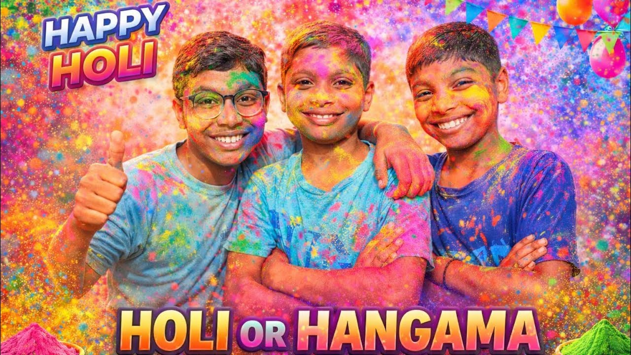 AAJ HAMNE HOLI KHELI OR MAZA AA GAYA 😆!!!।। its_Rishabh_Kumar_vlogs 