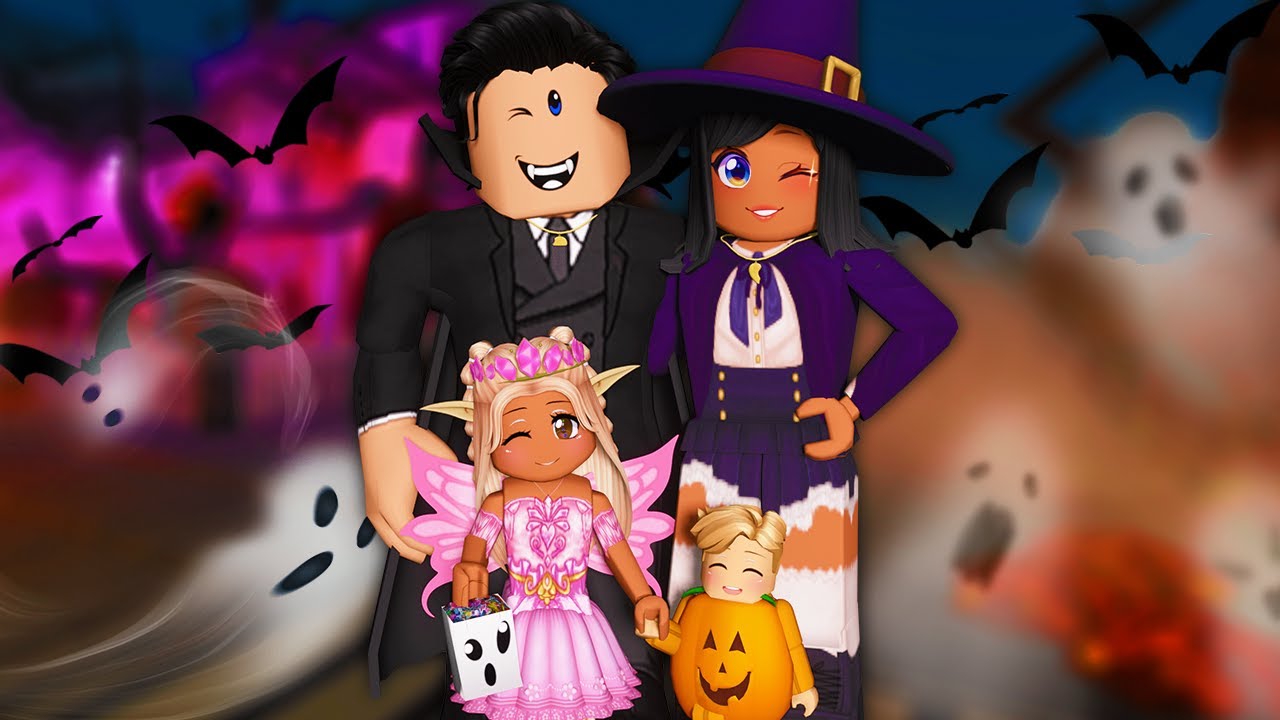 🎃 Сладость или гадость с семьёй 👻 | Ролевая игра Bloxburg