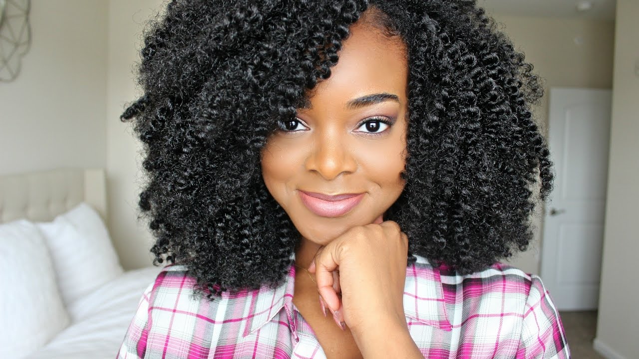 How To Make A Crochet Wig With Braided Wig Cap | Natural Kinky Curly in 30 mins! - IfyYvonne