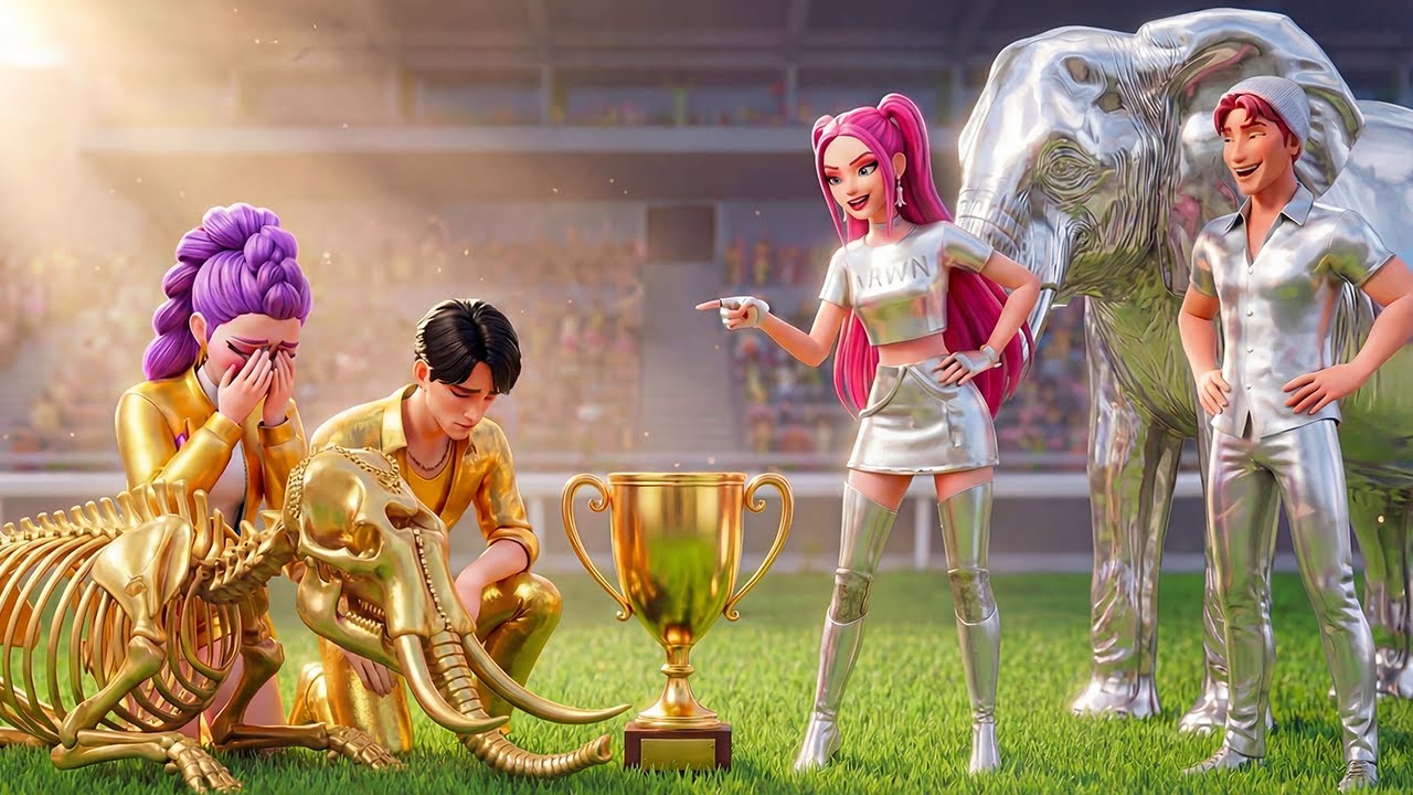 Golden Family VS Silver Family 🐘 RUMI Gets Elephant Racing Championship 🏆 KPDM Animation