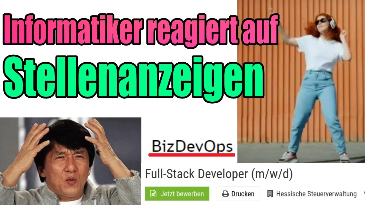 Informatiker reagiert auf IT Jobs / Stellenanzeigen 😁 | KI, Blockchain erst ab 150+ IQ 🤯