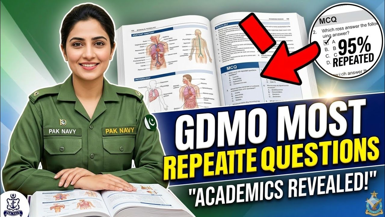 GDMO Test Preparation:🛑Live 🔴 Academic Past Papers exercise #3 #GDMO #NAVY #army #PAF