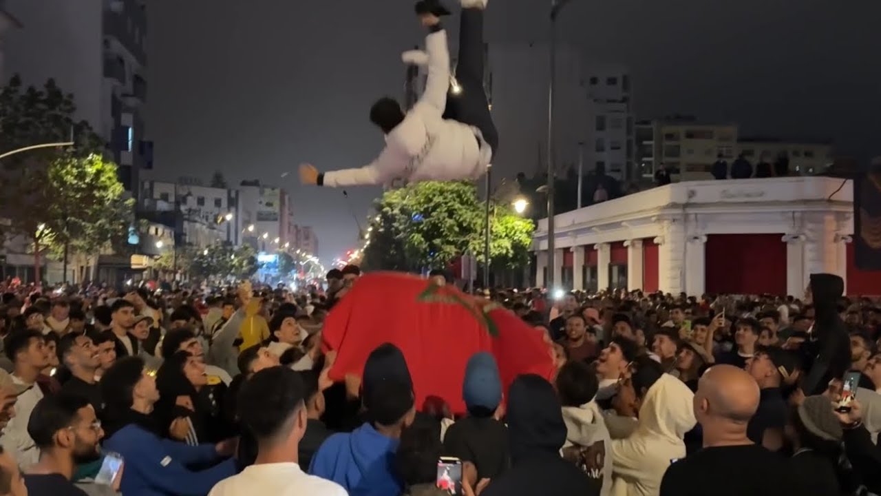 نايضة فالقنيطرة شوفو كيفاش حتافلو بفوز المنتخب الوطني بكأس العالم 