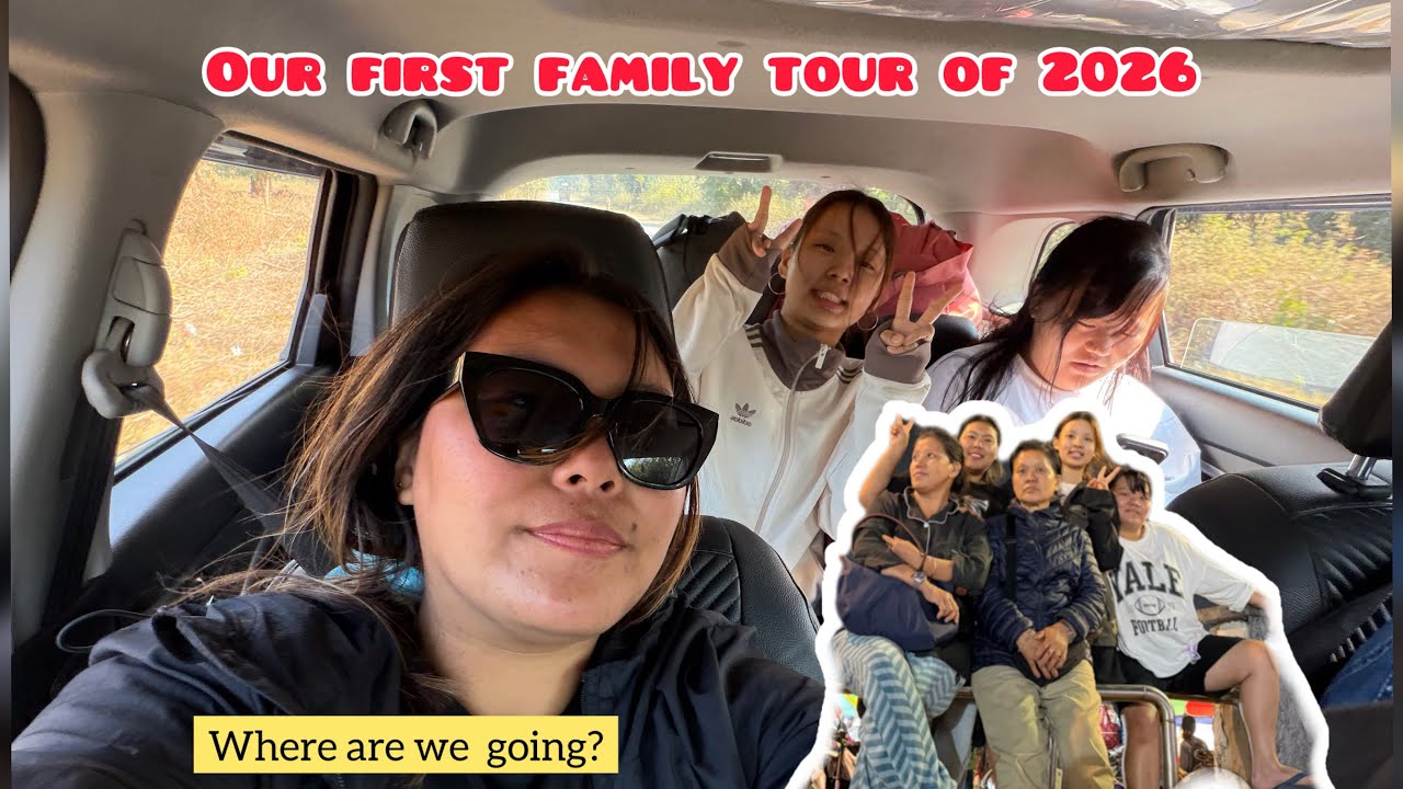 Our First Family Tour of 2026 🚗🏝️  Where  Are We Going ?🤫👀 #tibetanvloger #family #beach 