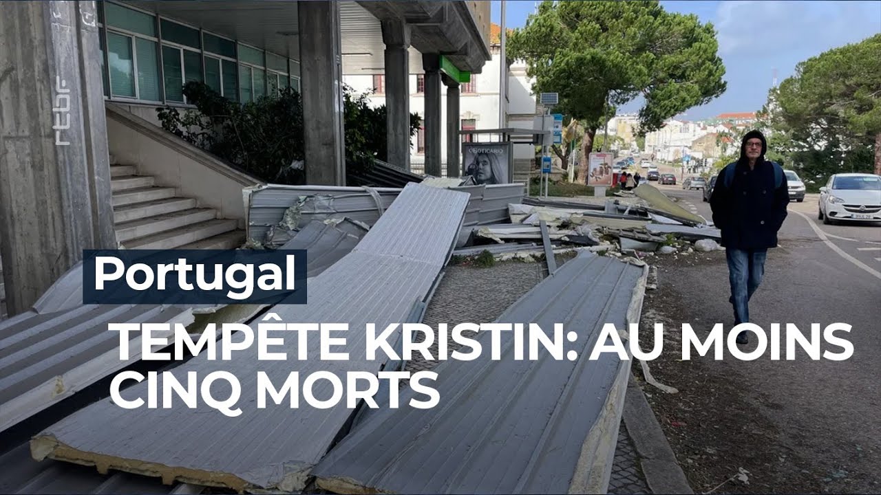 Tempête Kristin : deux morts au Portugal, d'importants dégâts et des coupures de courant - RTBF Info