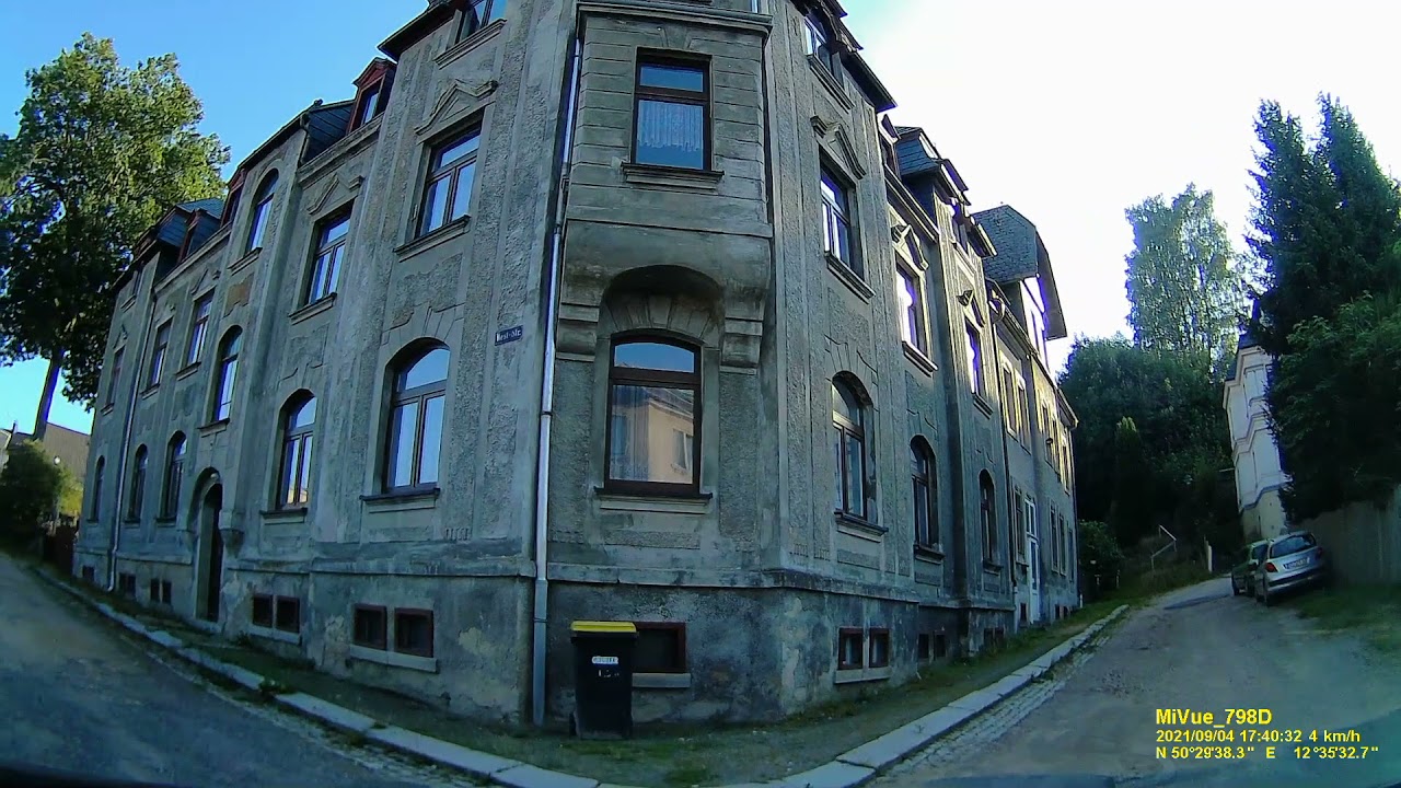 D: Stadt Eibenstock. Erzgebirgskreis. Rundfahrt durch die Stadtmitte. September 2021