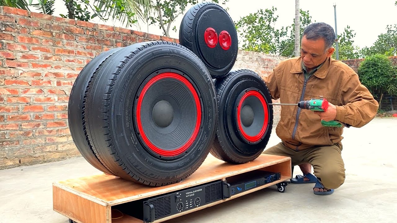Restoration and design car tires speaker system // Watch the video till the end to see the beauty