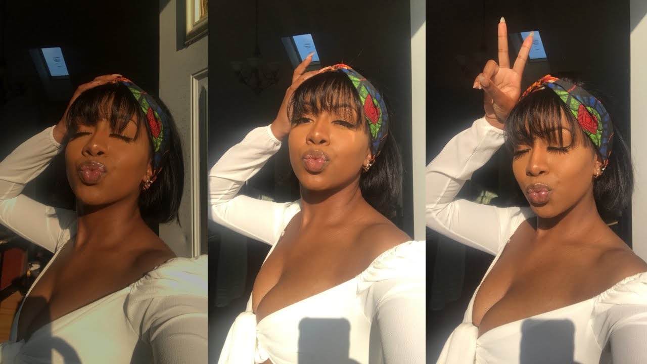 HOW TO FINESSE AN AMAZON BOB WIG WITH FRINGE BANGS FT. ATZ WIG