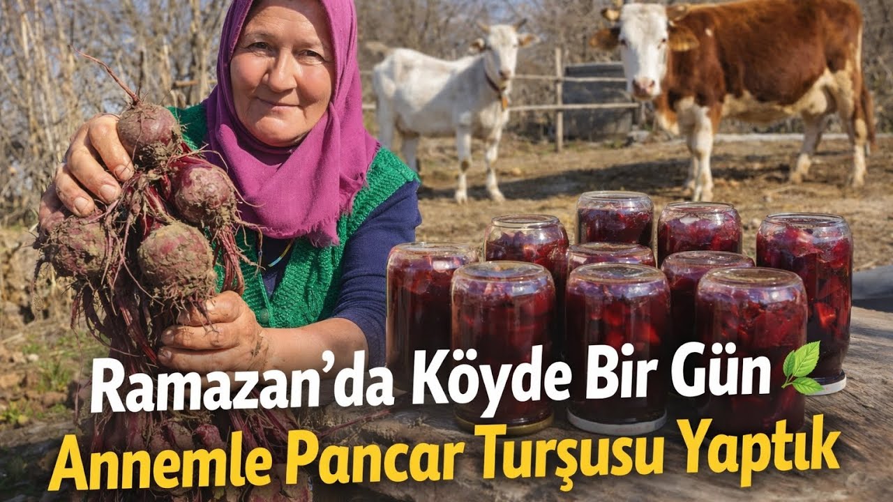 Ramazan’da Köyde Bir Gün 🌿 Annemle Pancar Turşusu Yaptık | Kastamonu Köy Hayatı #kökvetoprak