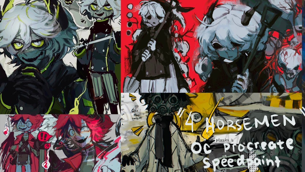 The 4 Horsemen || OC Refsheet Speedpaints [COMPILATIONS]