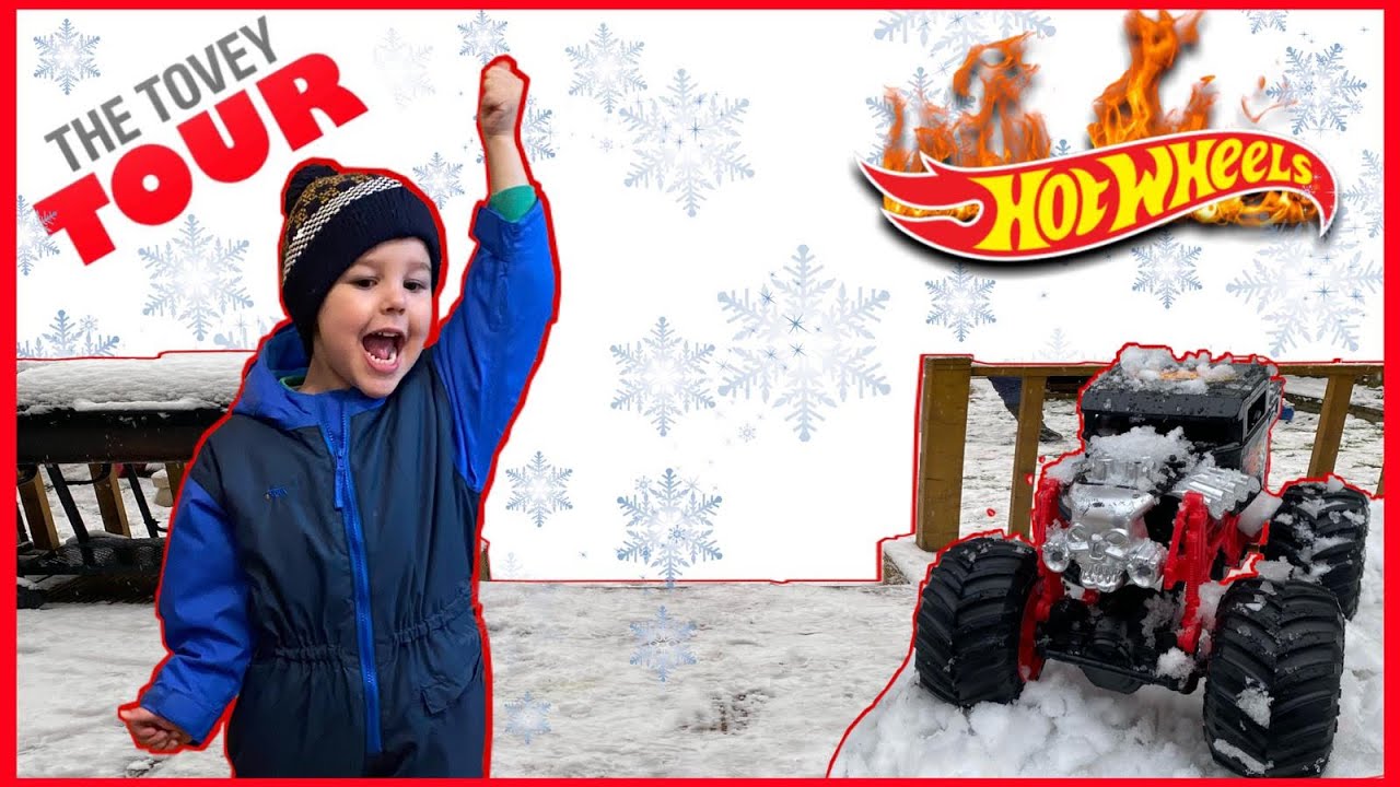 Hot Wheels RC Bone Crusher  in the Snow | Hot Wheels Monster trucks