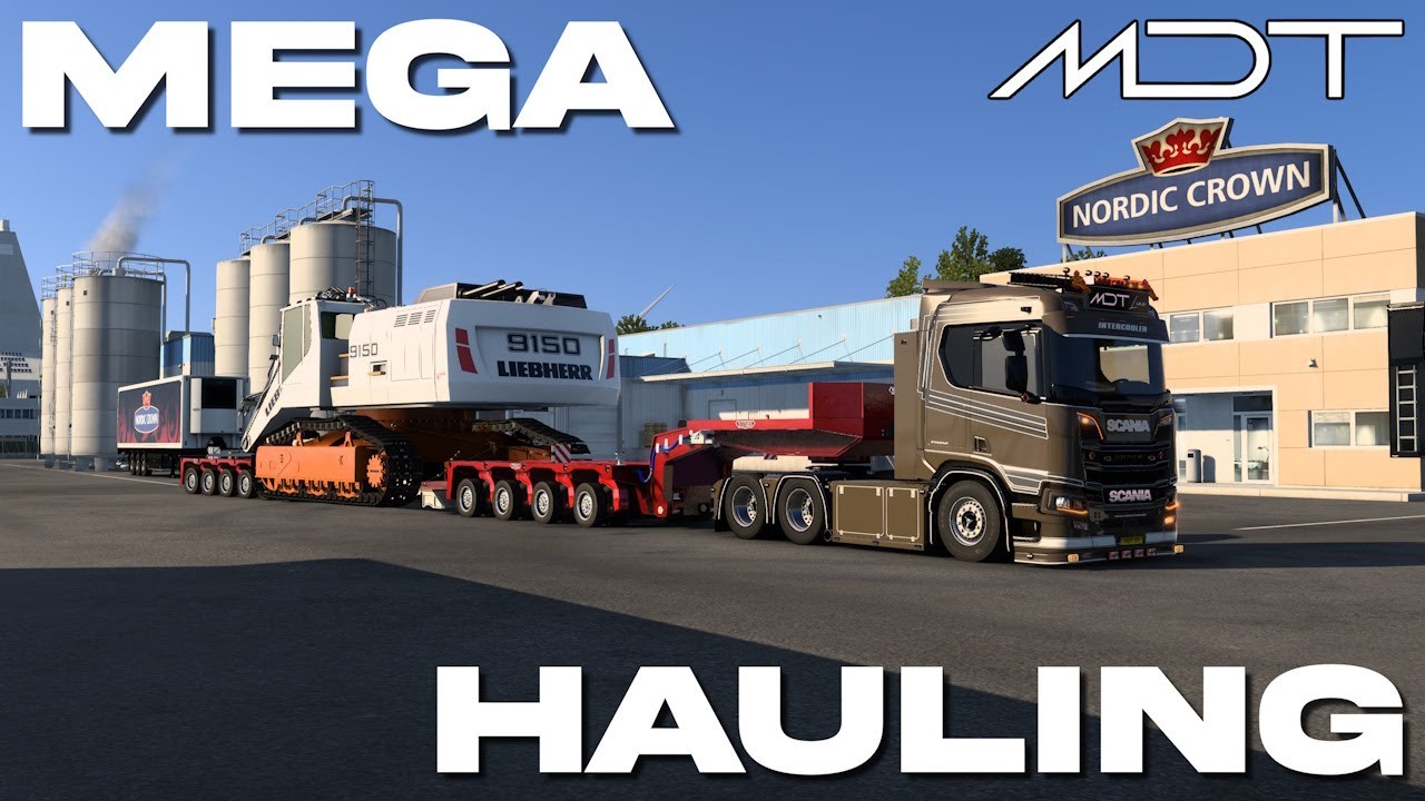 MDT | SCANIA Heavy Hauling LIEBHERR excavator! ETS2 MOD