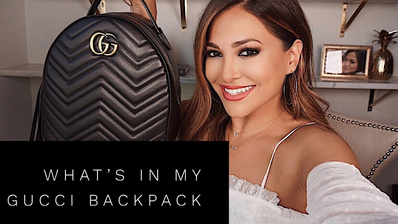WHAT'S IN MY GUCCI MARMONT BACKPACK | Lina Noory