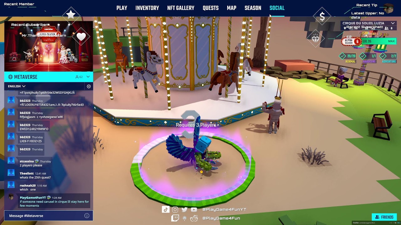 @TheSandboxGame - Playing AS6 Maps - PlayGame4Fun Coin giveaway on twitch