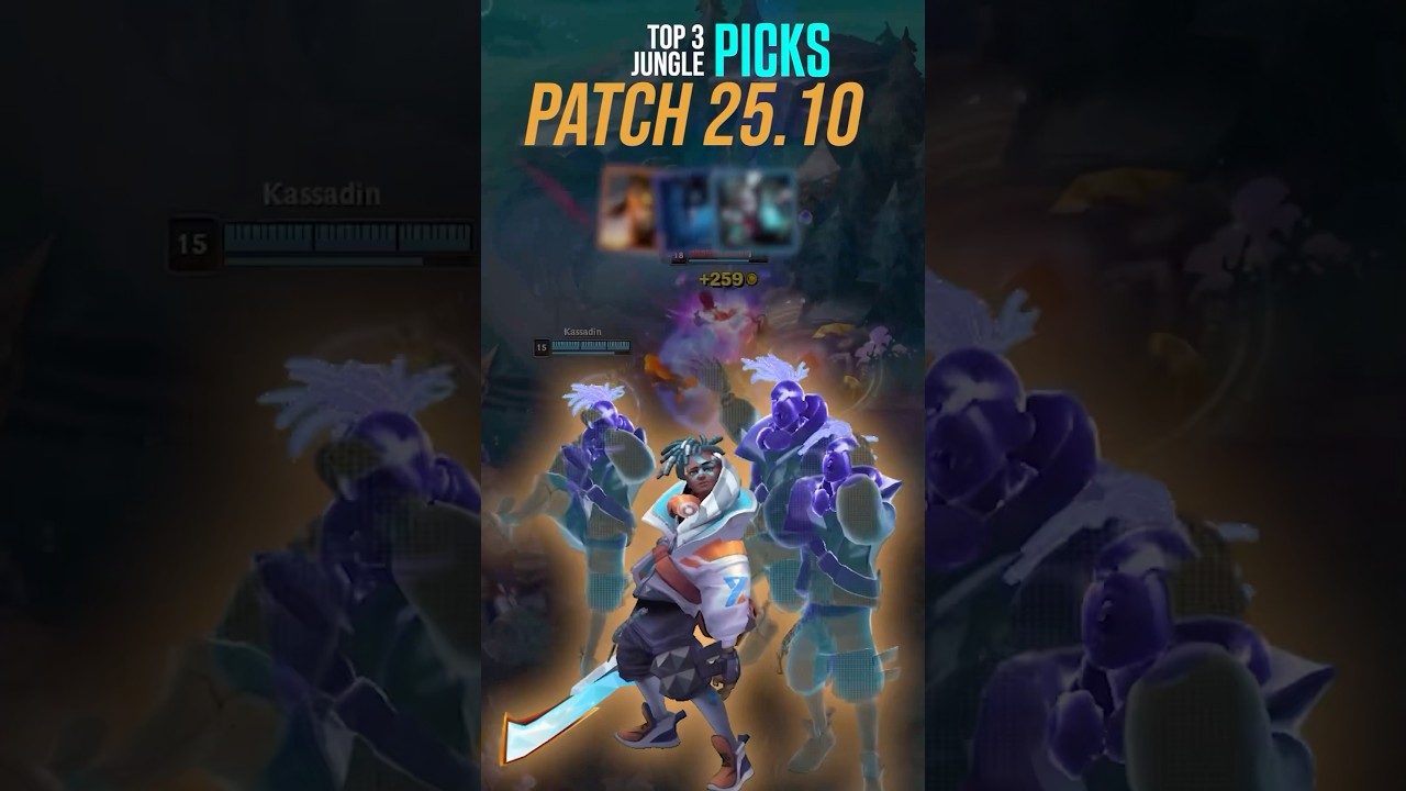 TOP 3 JUNGLE PICKS for patch 25.10 or Season 15! #leagueoflegends #lolguides #loltips #sharpepop