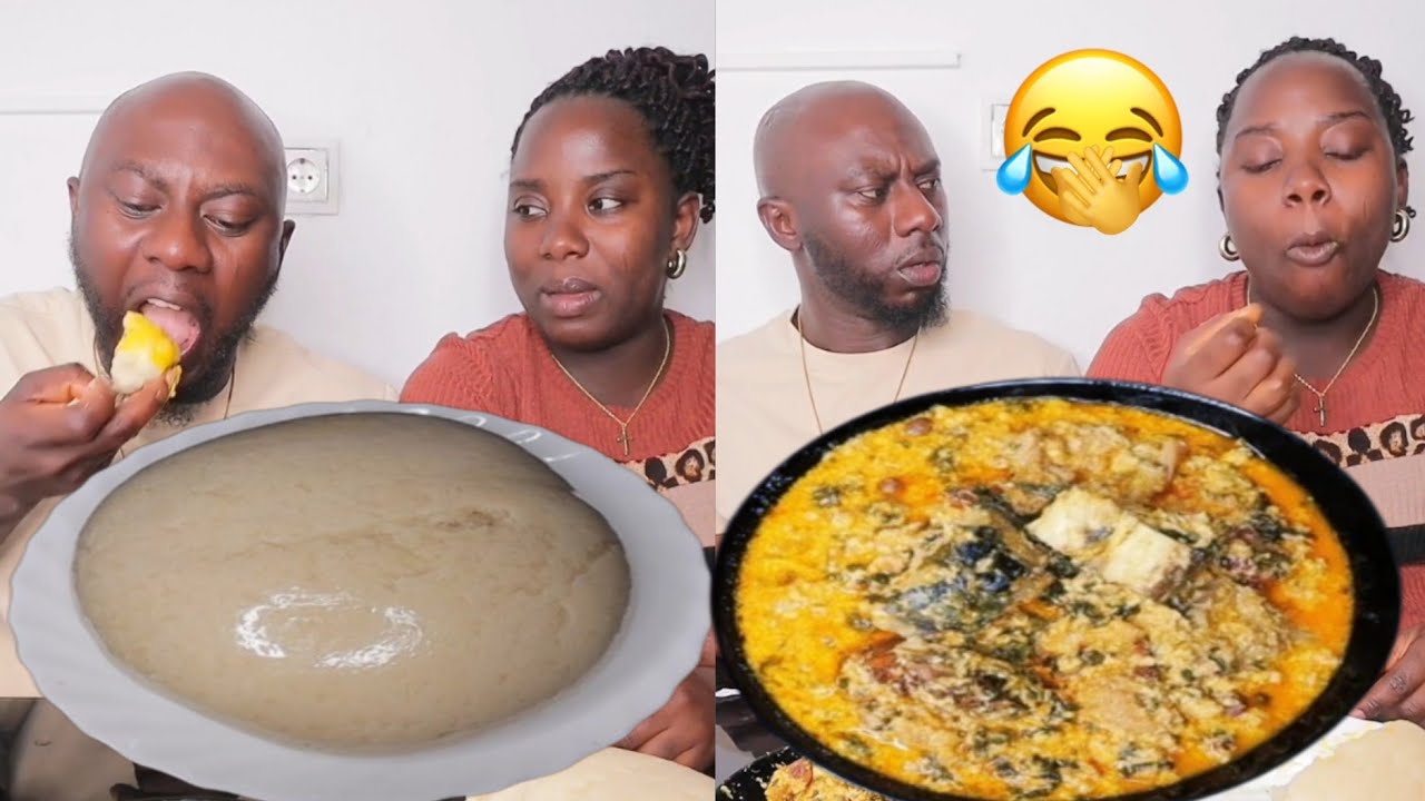 PICK THE NUMBER TO EAT MUKBANG CHALLENGE GONE WRONG 😂 FUFU AND EGUSI SOUP MUKBANG AFRICAN FOOD