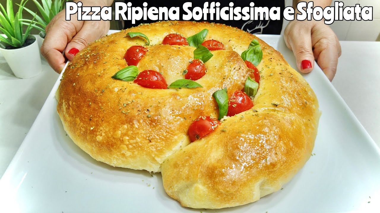PIZZA RIPIENA SOFFICISSIMA E SFOGLIATA 🍕 con sfogliatura all’Olio 🍕 Stuffed pizza puffed