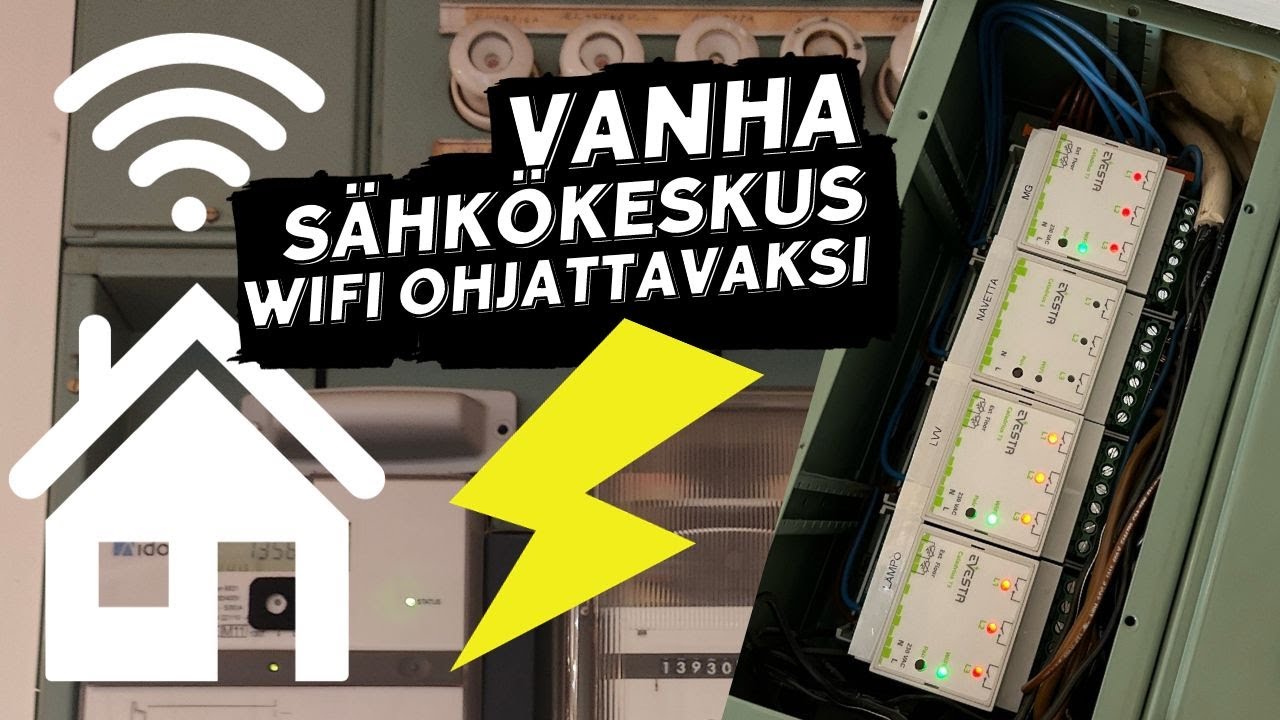 Vanha sähkökeskus Wifi ohjattavaksi + magneettiventtiili käyttövedelle