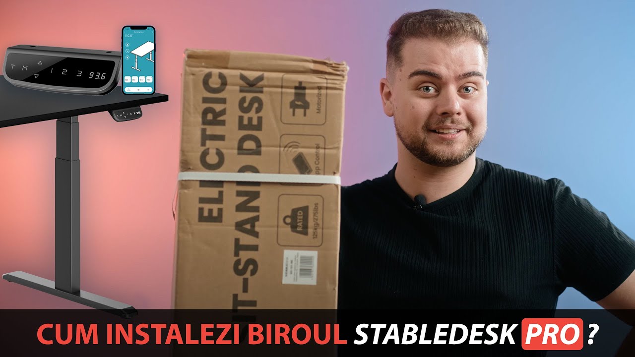 Cum instalezi biroul reglabil StableDesk Pro? (Model SD-101)