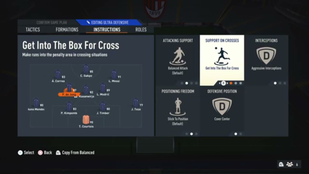 Custom Tactics FIFA 23, formation 4321