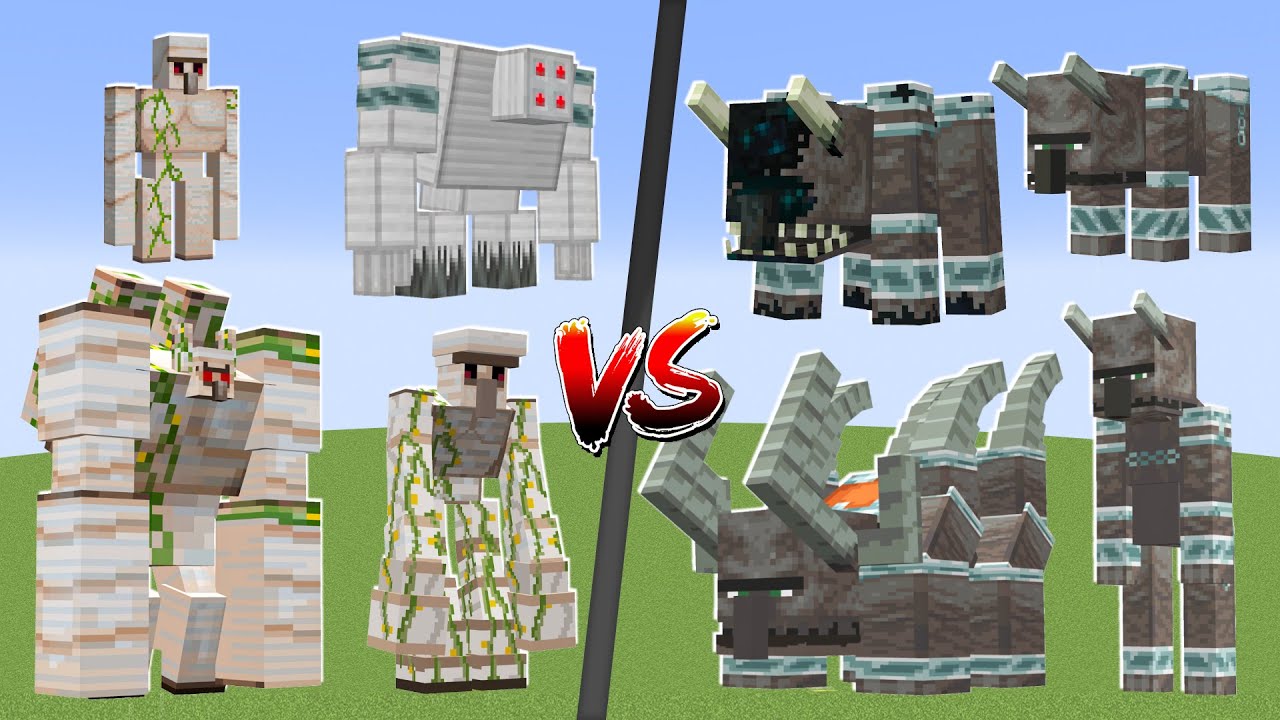 All Iron Golems vs All Ravager Mutant mobs - Minecraft Mob Battle