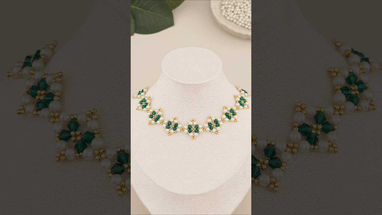 Handmade Pearl Necklace Design 💎 Easy Beaded Necklace Tutorial for Beginners