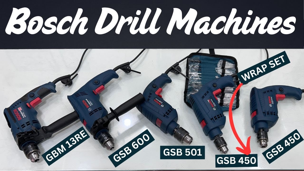 Bosch Drill Machines 450 Watt to 600 Watt | All Models Detail Comparison to select the right model