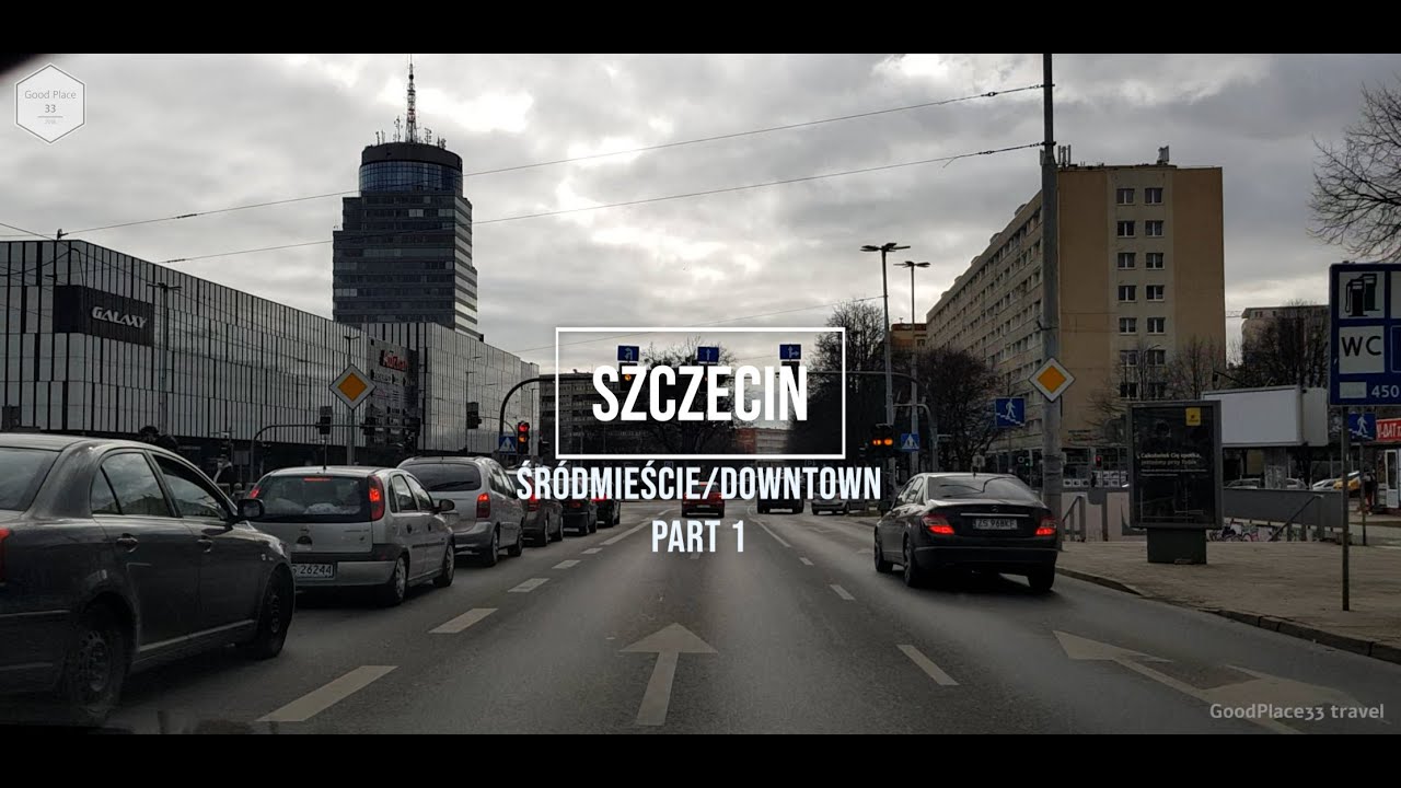 Driving Downtown Szczecin - Part 1, Poland | March 2021