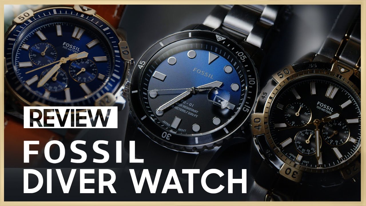 Top 3 đồng hồ Fossil thiết kế Diver Watch ngầu - sang - nam tính| Thế Giới Đồng Hồ