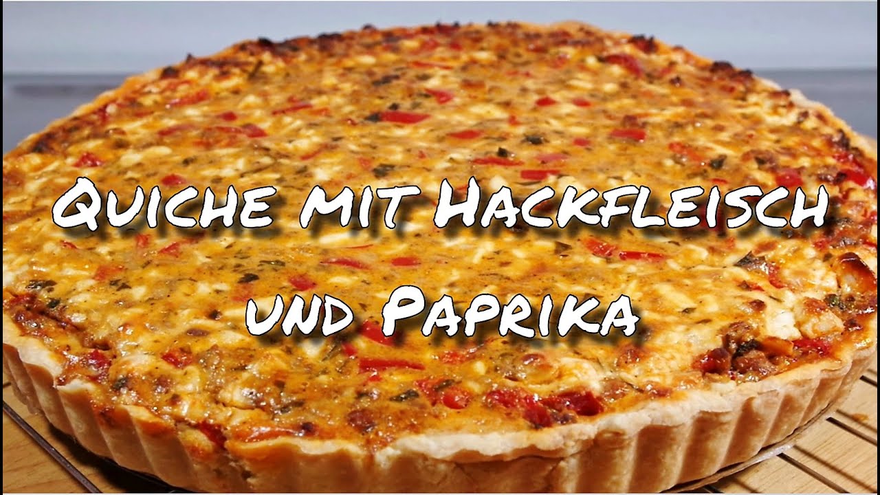 Quiche mit Hackfleisch und Paprika