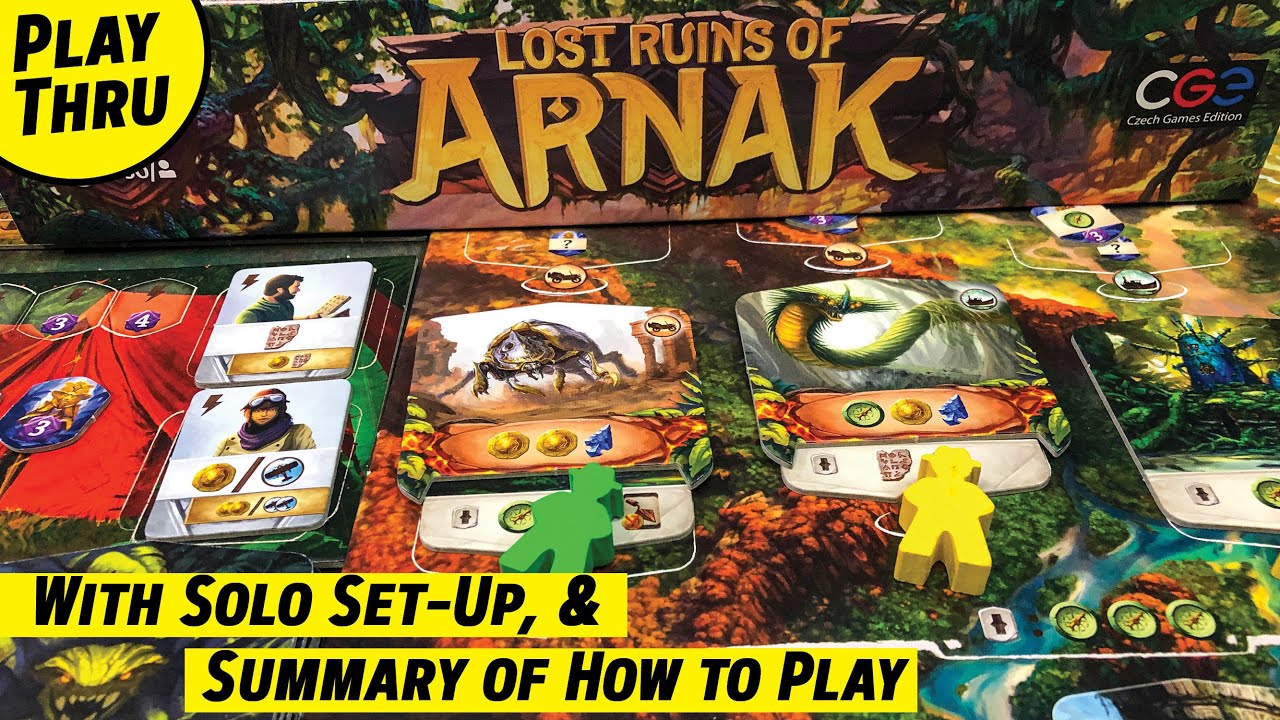 How to Play LOST RUINS OF ARNAK with a Solo Playthrough