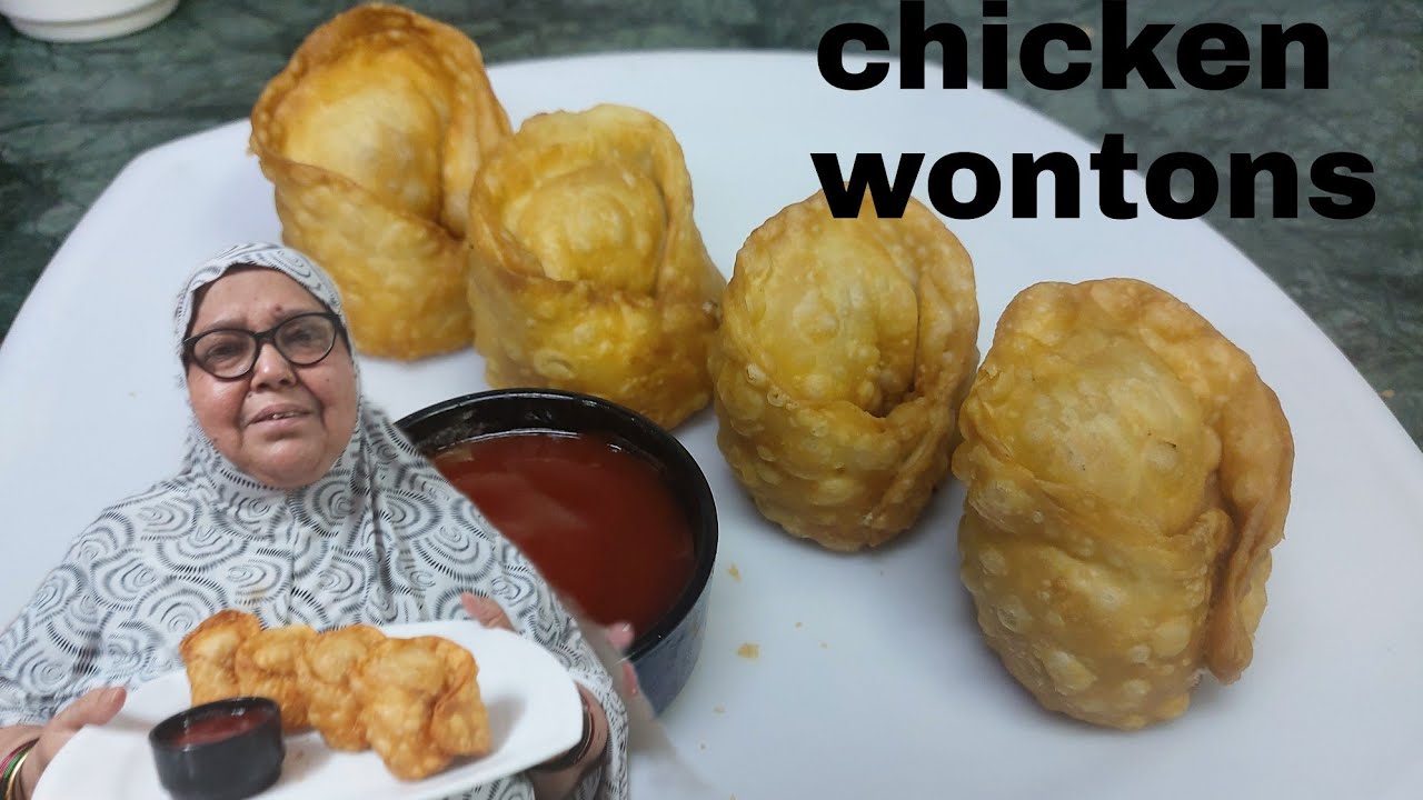 chicken wontons/mahek kitchen recipe/hindi/urdu
