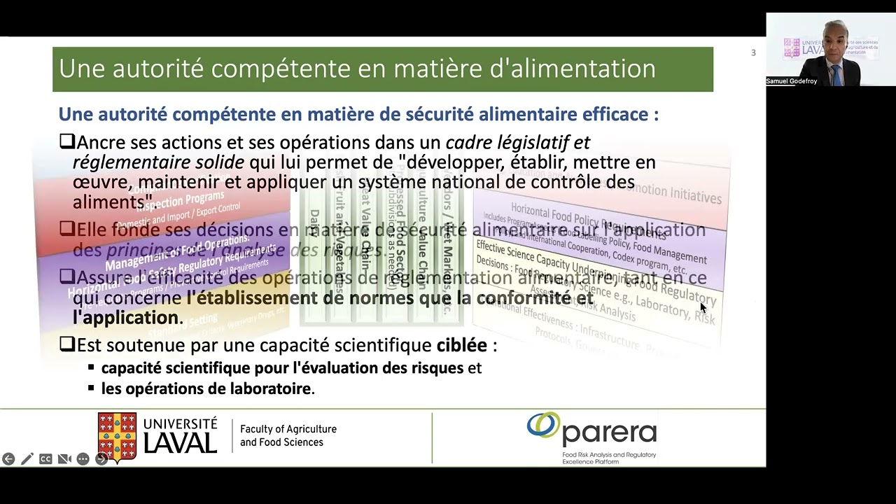 Fonctions règlementaires des aliments FR - Extrait d'un cours donné à l'Université Laval