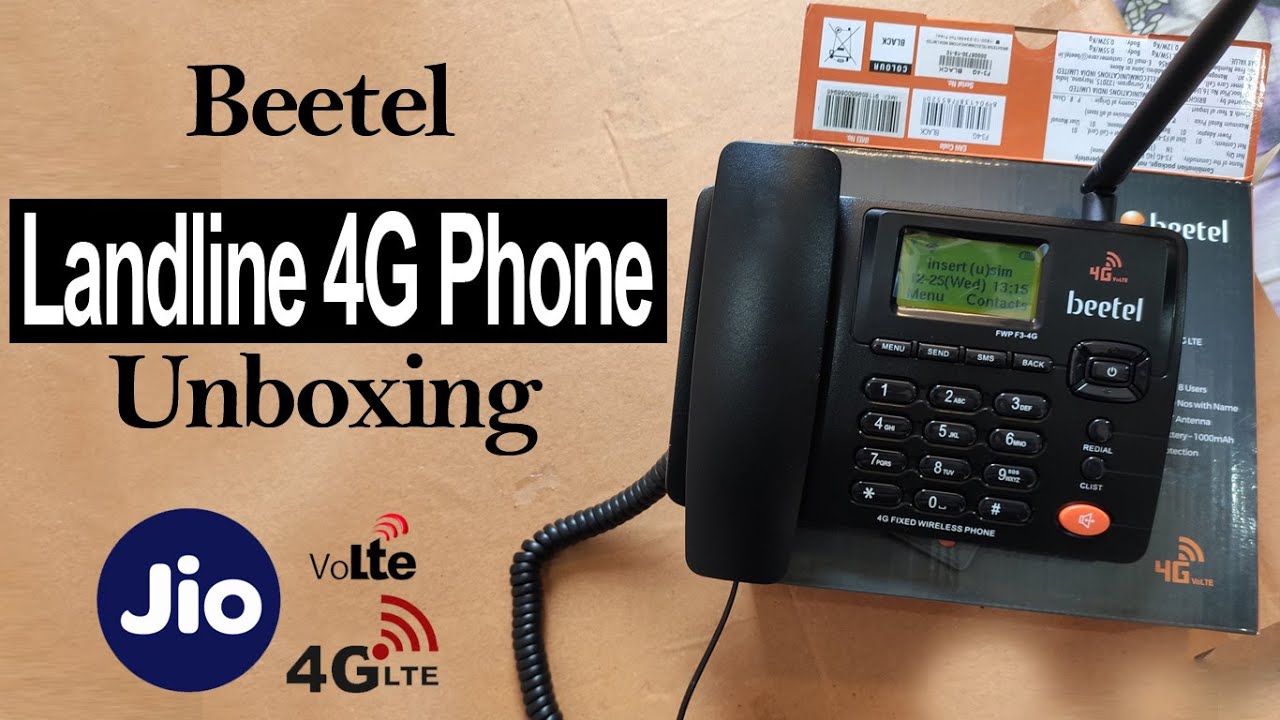 Распаковка стационарного телефона 4G VOLTE Beetel (с SIM-картой и Wi-Fi)