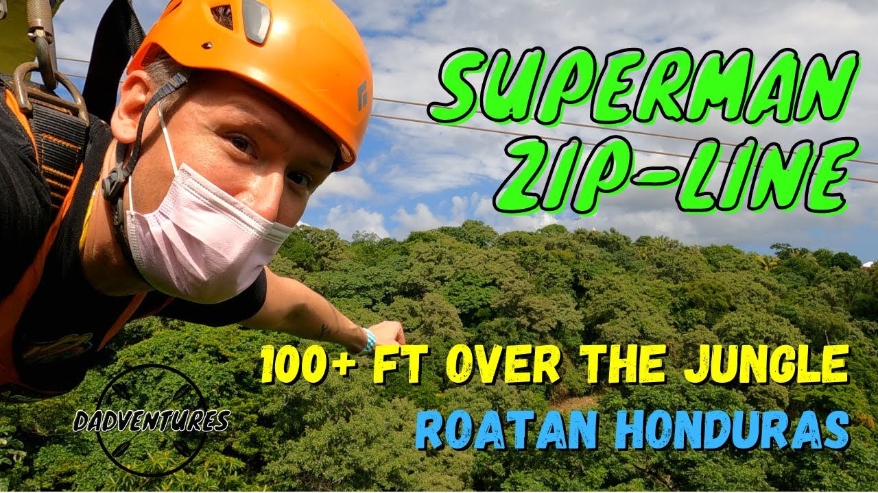 Face Down Zip-line in Roatan Honduras