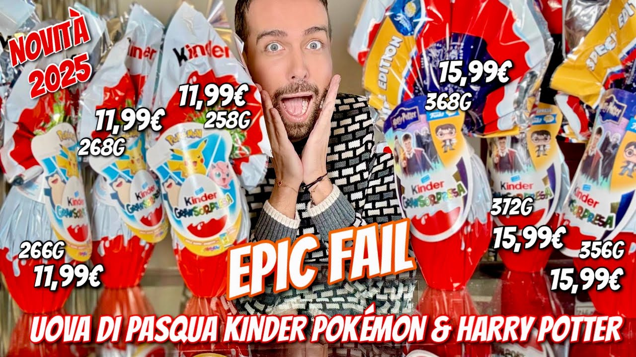 APRO TUTTE LE NUOVE UOVA DI PASQUA KINDER (pesate) 2025 HARRY POTTER E POKEMON!