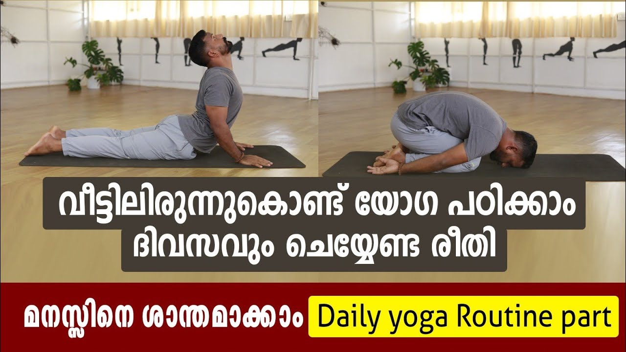 തുടക്കകാർക്ക് ദിവസവും ചെയ്യേണ്ടുന്ന യോഗ |  Daily Yoga Routine PART  || whatsup 9744465619