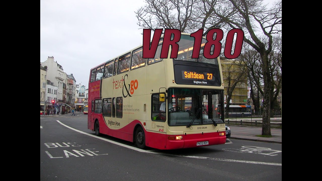 VR 180 - Brighton Bus Ride front seat double decker - Vuze XR 5.7K!