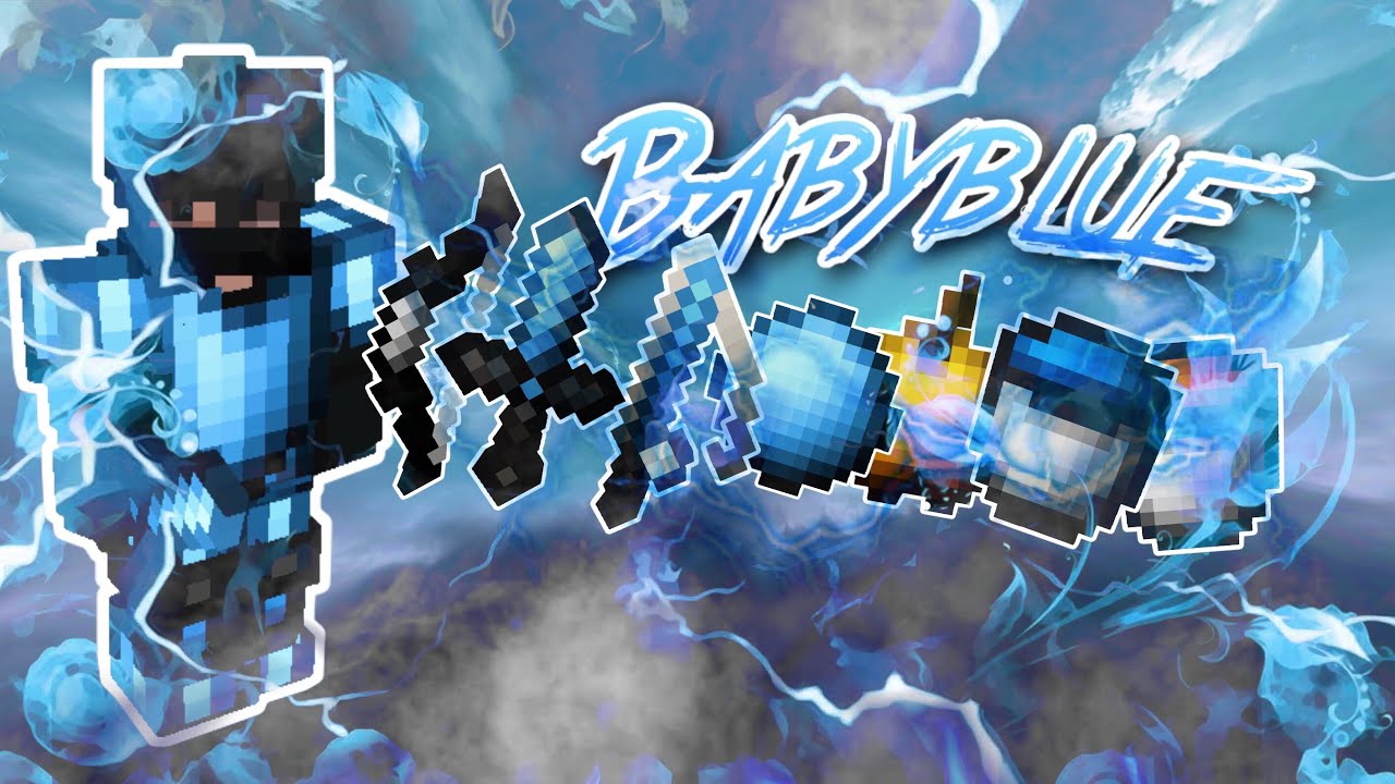 MCPE best pvp Texture Pack FPS boost [Baby blue 16x]