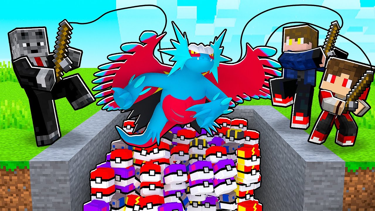 PESCANDO os POKEMON MALUCOS nas 100 NOVAS LUCKY PIXELMON no MINECRAFT